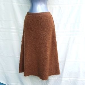 Lanvin Nubby Soft Alpaca A-Line Skirt